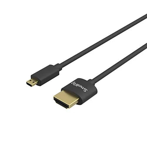 SMALLRIG Ultra-Slim 4K HDMI Cable 35cm (Micro to HDMI) | 4K@60Hz HDR 2.0, Flexible TPE for Sony A7RIII/Fujifilm XT4 thumbnail 1