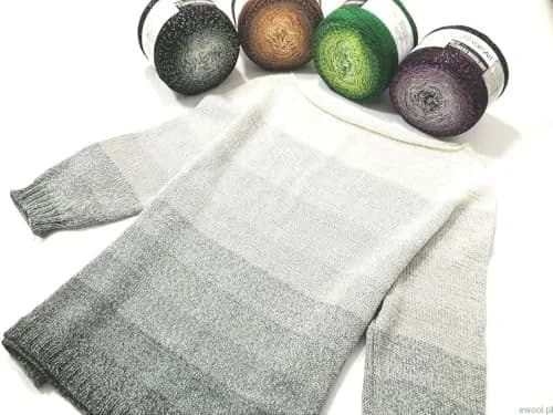 YarnArt Flowers Moonlight Gradient Cotton Acrylic Yarn with Metallic Lurex, 250g (9.17oz) – 1000m Cake Yarn for Crochet & Knitting thumbnail 2