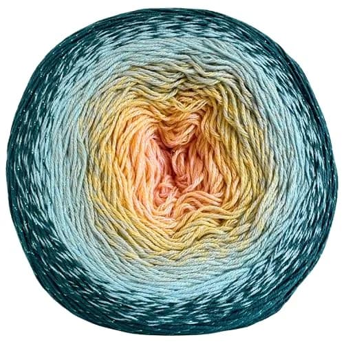 YarnArt Flowers Moonlight Gradient Cotton Acrylic Yarn with Metallic Lurex 250g | Shiny Multicolor for Crochet & Knitting thumbnail 1