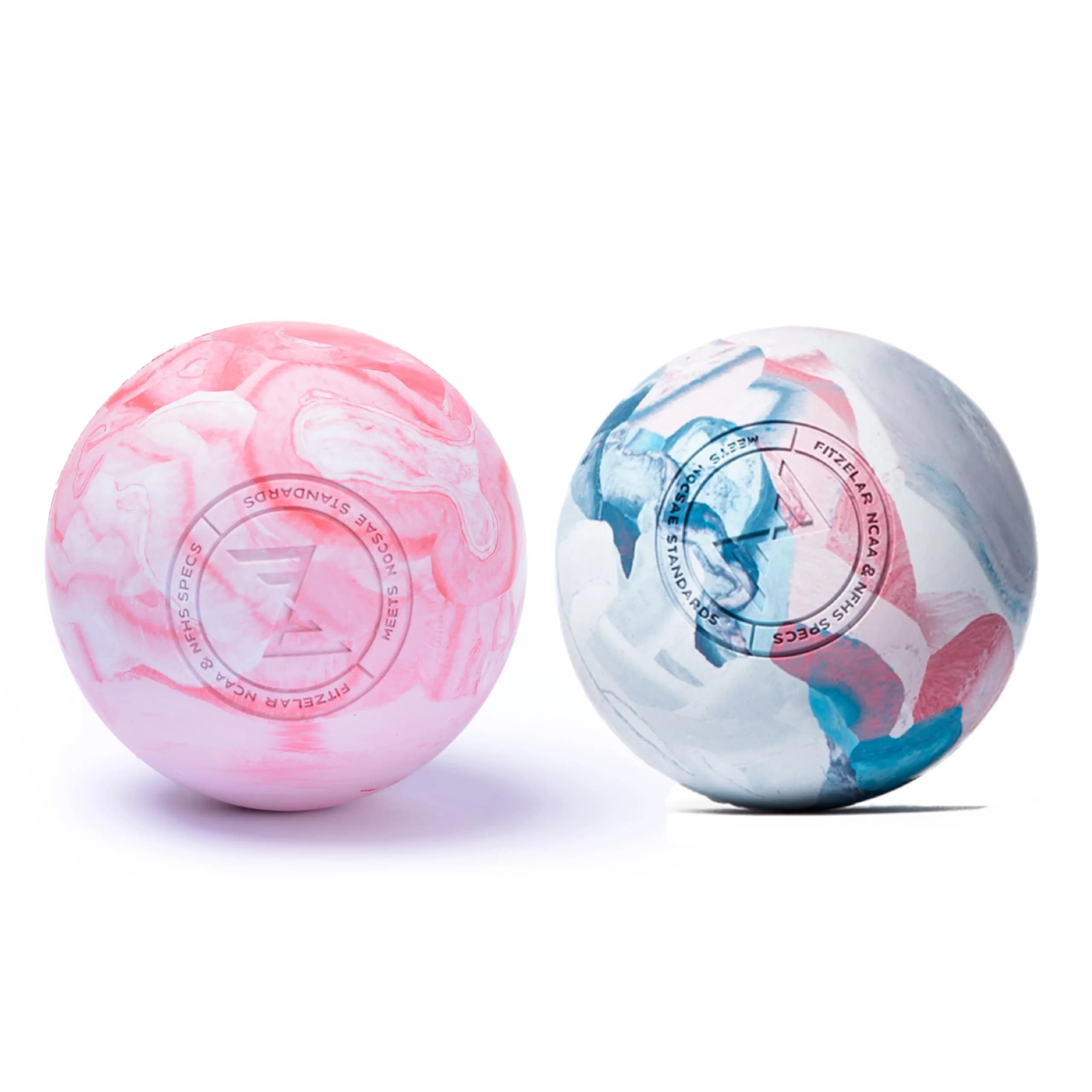 FITZELAR 2-Pack Massage Lacrosse Balls 6.3 cm (2.5 inch) | Myofascial Release & Deep Tissue