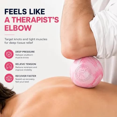 FITZELAR 2-Pack Massage Lacrosse Balls 6.3 cm (2.5 inch) | Myofascial Release & Deep Tissue thumbnail 4