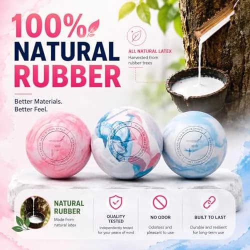 FITZELAR 2-Pack Massage Lacrosse Balls 6.3 cm (2.5 inch) | Myofascial Release & Deep Tissue thumbnail 2