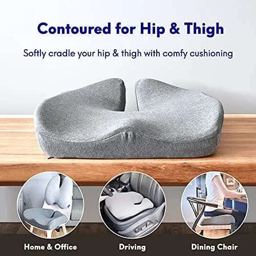 C CUSHION LAB Patented Pressure Relief Seat Cushion for Long Sitting Hours | 43.2 cm (17 in) x 40.6 cm (16 in) thumbnail 3