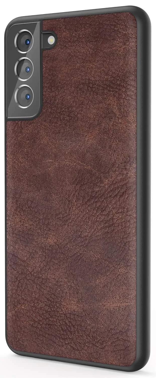 SALAWAT Galaxy S21 Case, Slim PU Leather Vintage Shockproof Phone Cover 6.2inch | Lightweight Hybrid Protection