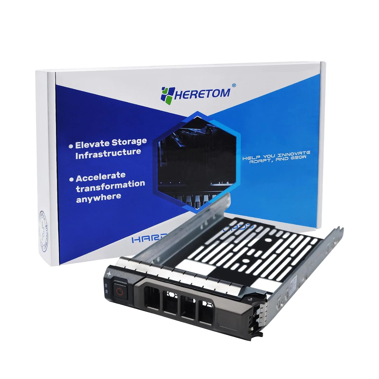 Heretom 3.5" F238F SAS SATA Hard Drive Caddy Tray | Compatible with Dell PowerEdge R710 R610 R515 R510 R415 R410 R320 R310 T710 T610 - main product image