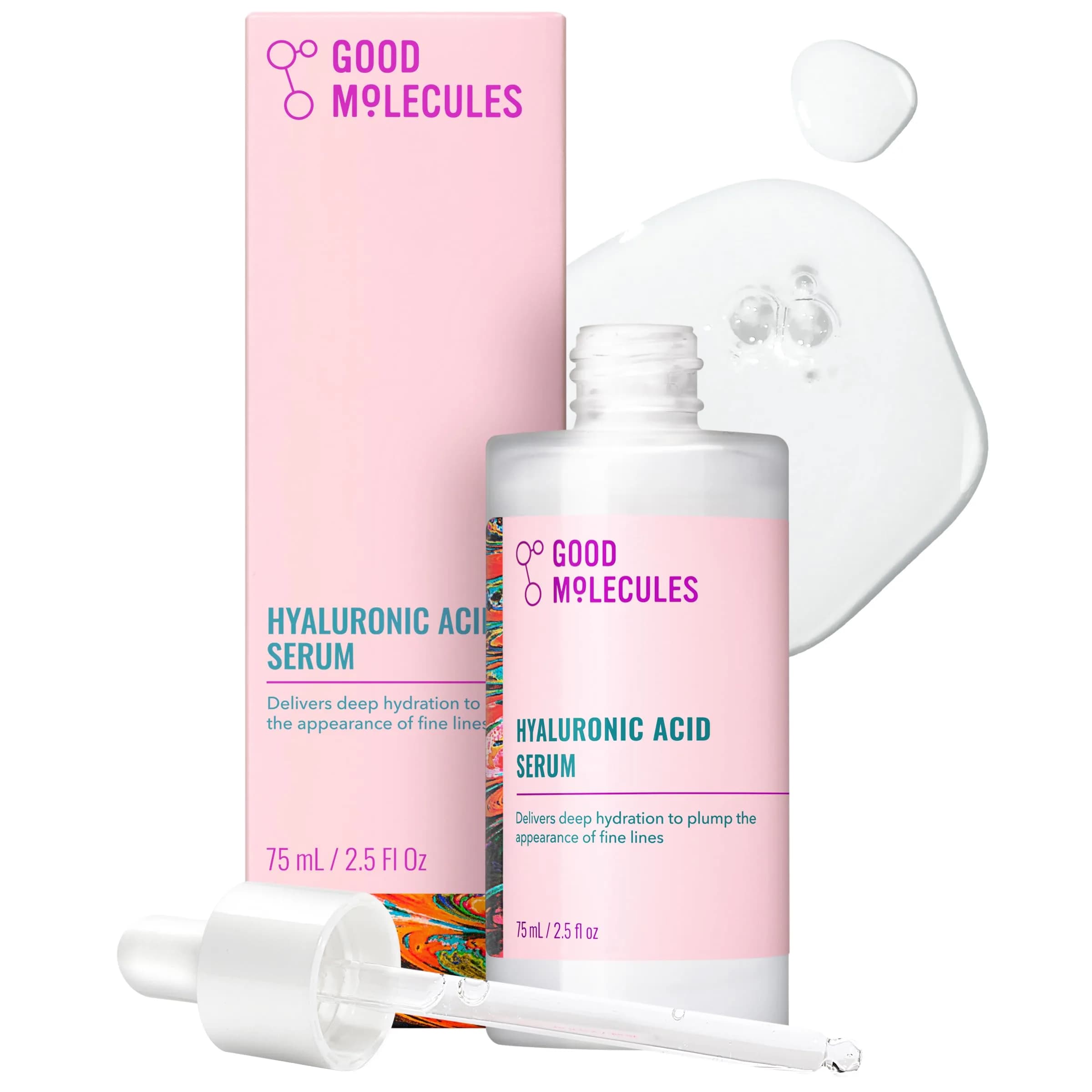 Good Molecules Hyaluronic Acid Serum 30ml (1 Fl Oz) | Deep Hydration for Plumper Skin