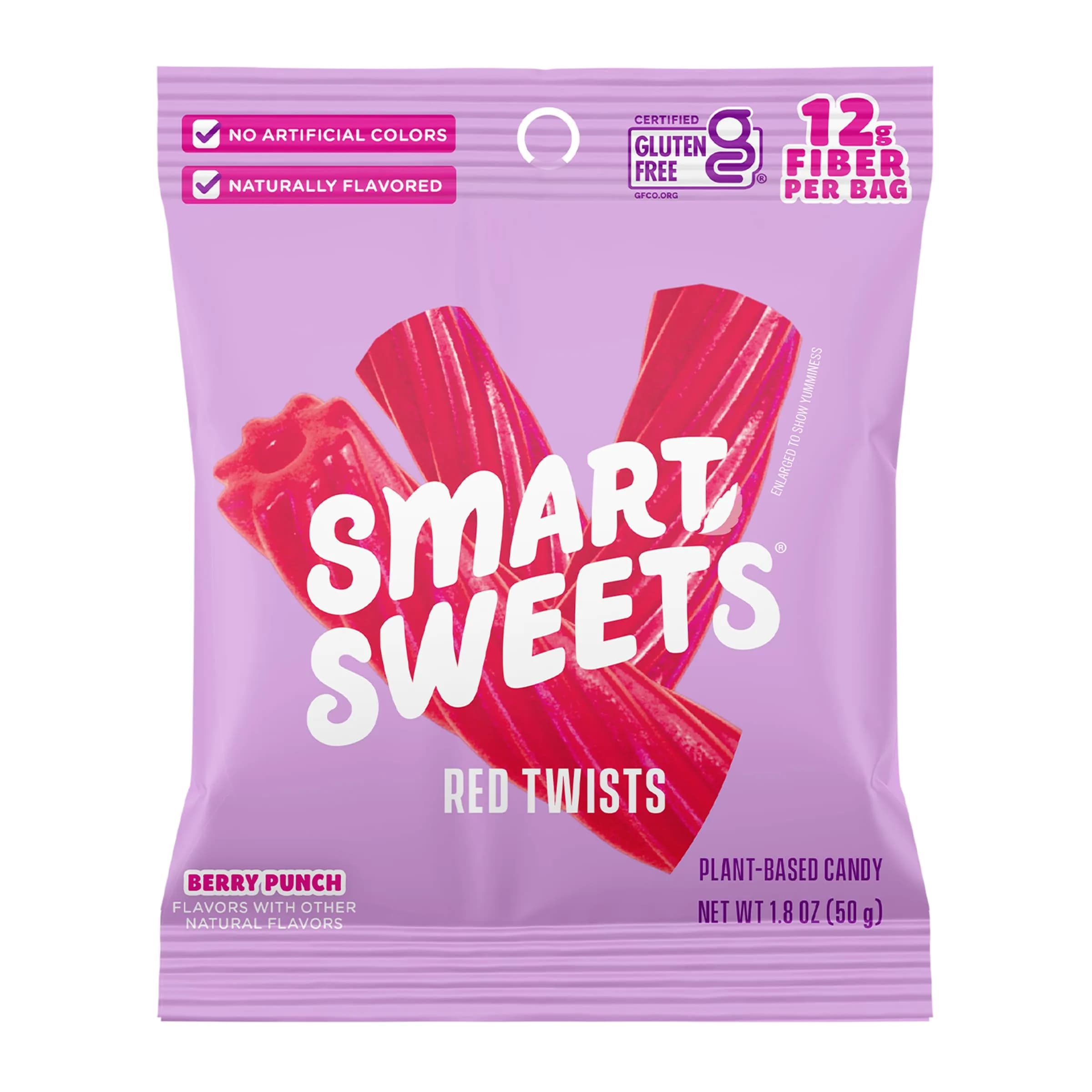 PRIME NUTRITION SMART Sweets RED Twists 4 Pack | Plant-Based Vegan Keto Friendly Snack - main product image