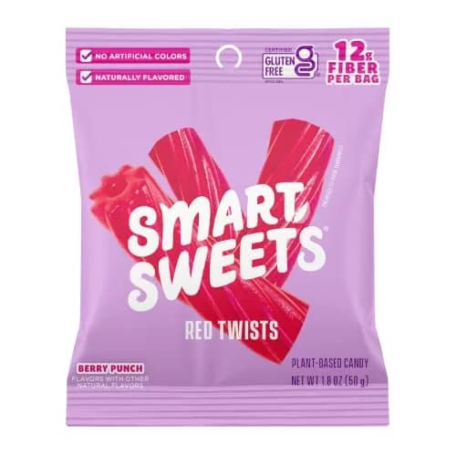 PRIME NUTRITION SMART Sweets RED Twists 4 Pack | Plant-Based Vegan Keto Friendly Snack thumbnail 1