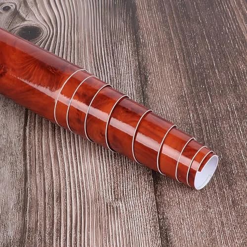 GreceYou High Glossy Wood Grain Vinyl Wrap Sticker 100x40cm | Waterproof Car Interior & Exterior Wrap thumbnail 5