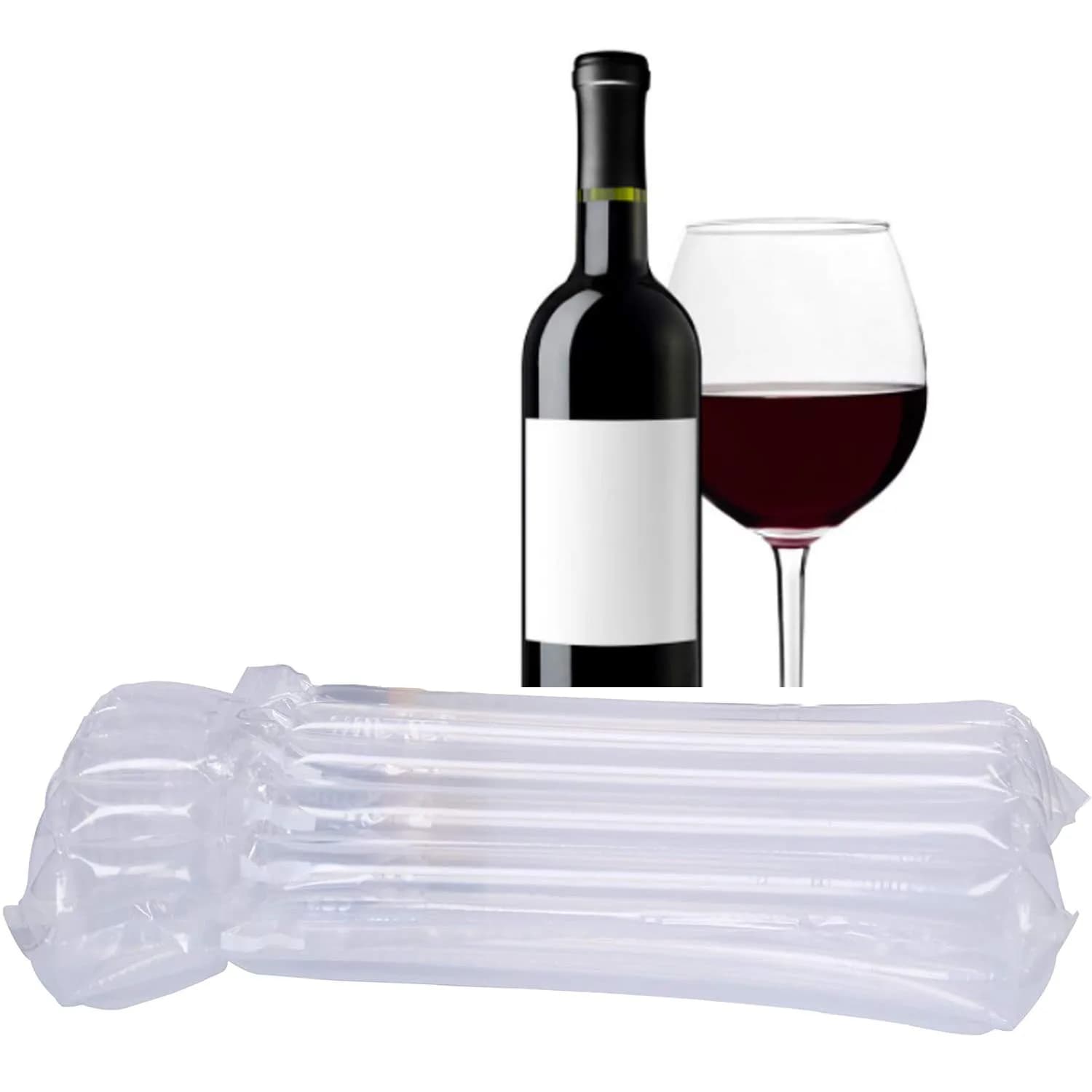 AKLVBL Wine Bottle Protector Bags 10 Pack Bubble Cushion Wrap | Protects Glass Bottles During Travel & Shipping