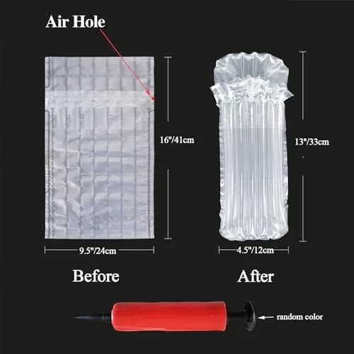 AKLVBL Wine Bottle Protector Bags 10 Pack Bubble Cushion Wrap | Protects Glass Bottles During Travel & Shipping thumbnail 2