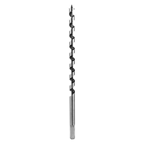 QWORK 12mm x 300mm Wood Auger Drill Bit | 12mm (0.5 inch) Diameter, 300mm (12 inch) Length, Hex Shank thumbnail 1