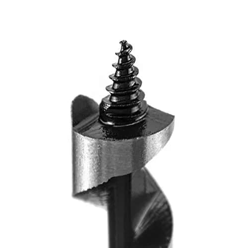 QWORK 12mm x 300mm Wood Auger Drill Bit | 12mm (0.5 inch) Diameter, 300mm (12 inch) Length, Hex Shank thumbnail 2