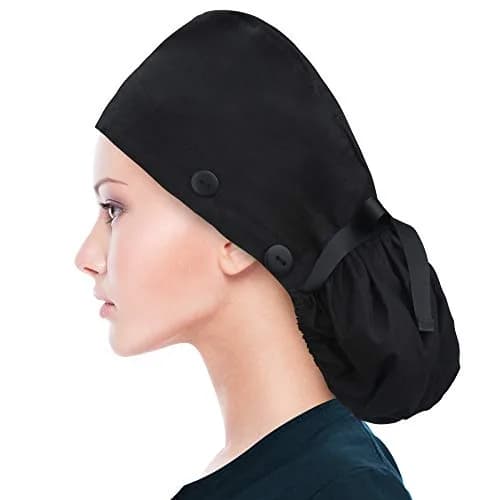 ABAMERICA Scrub Caps for Women Surgical Caps Nurse Hat with Ponytail Holder, Satin-Lined, Breathable Polyester, Adjustable Fit thumbnail 1