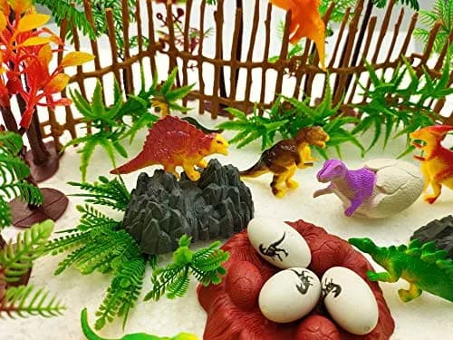 MOMOONNON 56PCS Dinosaur Cake Toppers with Model Trees | Fun & Educational Birthday Decor in India thumbnail 5