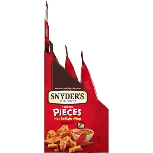 Snyder's of Hanover Hot Buffalo Wing Pretzel Pieces | Crunchy, Spicy Snack, 19.5oz (6 Pack) thumbnail 6
