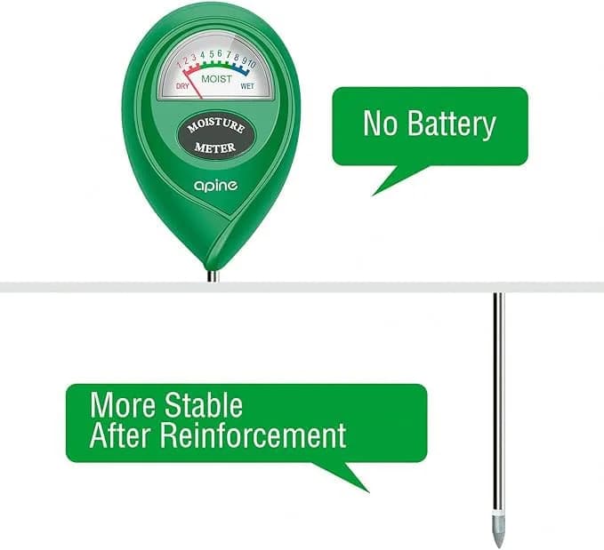 apine Soil Moisture Meter for Indoor/Outdoor Plants | Green, 26 cm (10.24 in) Probe thumbnail 8