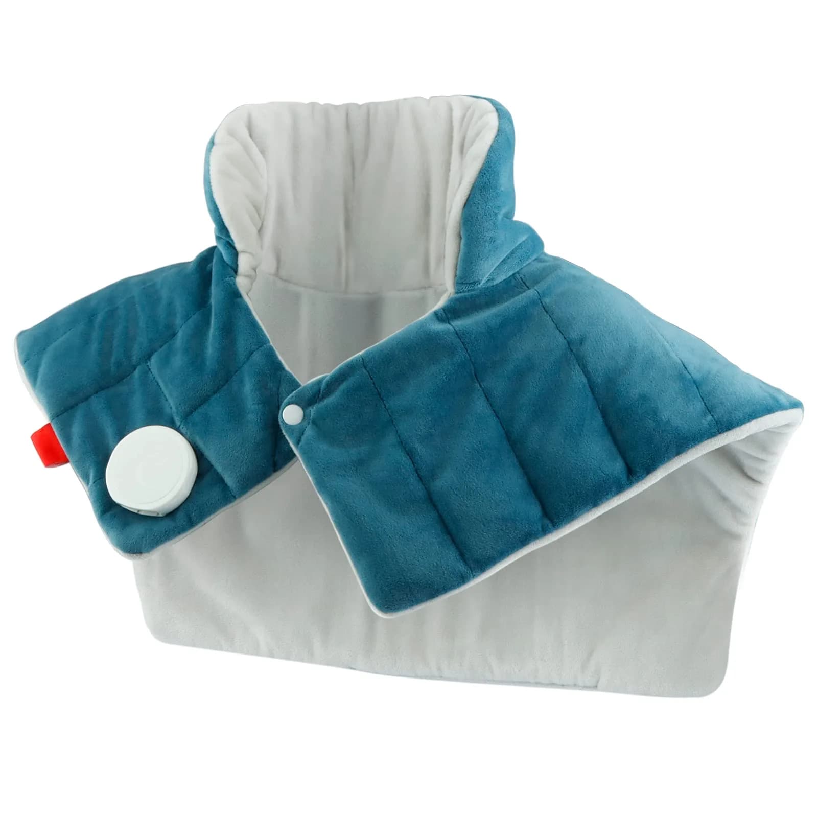 Comfytemp Weighted Heating Pad for Neck Shoulders Back 2.6lb 19"x23" Dark Blue | 9 Heat Settings & 11 Auto-Off Timers — Blue / 19"x 23"