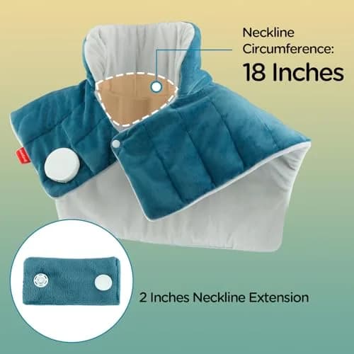 Comfytemp Weighted Heating Pad for Neck Shoulders Back 2.6lb 500g (19"x23") | Fast Heating with 9 Levels & 11 Timers thumbnail 9