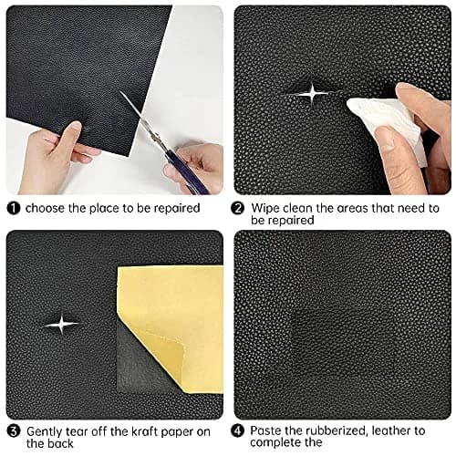 Cindy's Tape Leather Repair Patch Kit Light Grey 10cm x 152cm (4" x 60") | Self-Adhesive for Furniture & Car Seats thumbnail 4