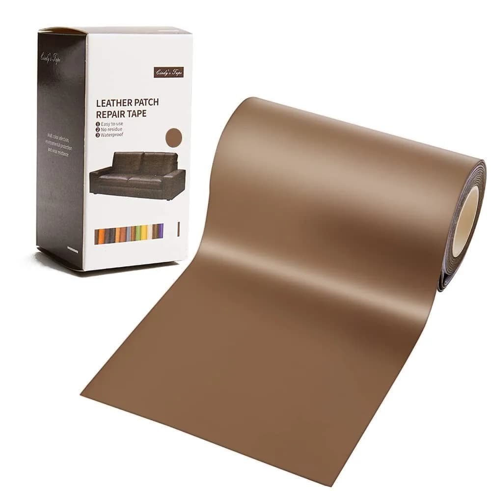 Cindy's Tape Leather Repair Patch Kit Medium Brown 3 x 60 inch | Self-Adhesive for Furniture, Car Seats, Jackets — Medium Brown