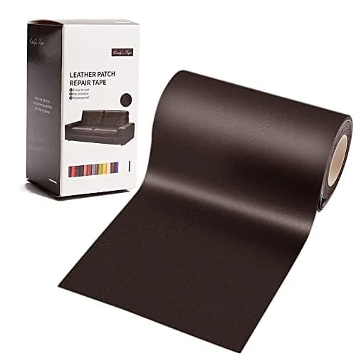 Cindy's Tape Leather Repair Patch Kit Dark Brown 10.16cm x 152.4cm (4 x 60 inch) | Self-Adhesive for Furniture, Sofas, Car Seats thumbnail 1