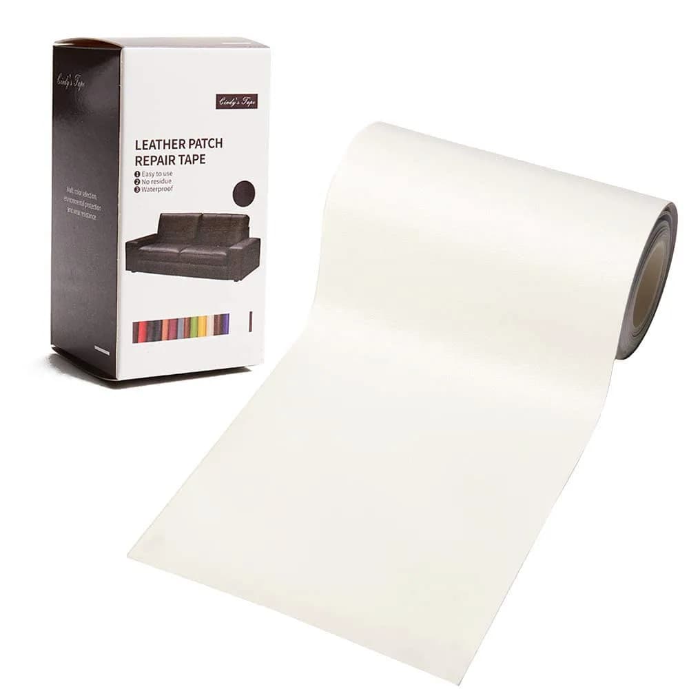 Cindy's Tape Leather Repair Patch Tape Cream White 3 x 60 inch | Self-Adhesive for Furniture & Car Seats — Cream White