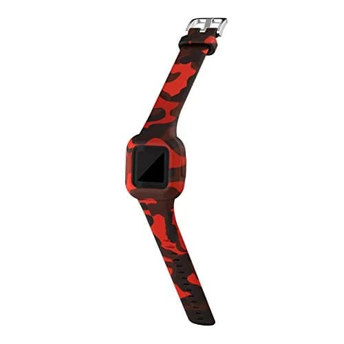 RuenTech Compatible with Garmin Vivofit jr 3 Bands, Replacement Silicone Wristband Camouflage Watch Straps for Vivofit jr. 3 Fitness Tracker (Camo-Red) | Durable, Soft & Adjustable thumbnail 3