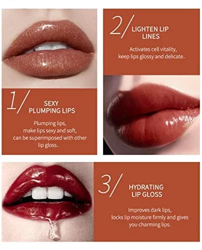 MAEPEOR Plumping Lipgloss 09#Transparent (1 Fl Oz) | High Shine Moisturizing Jelly Lip Gloss for Fuller Lips thumbnail 7