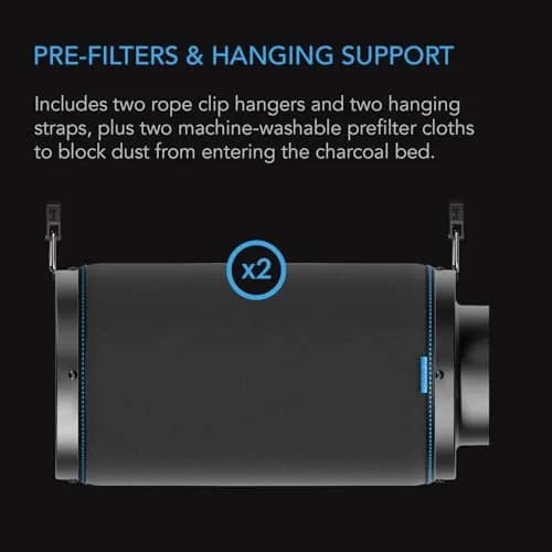 AC Infinity Air Carbon Filter 10" (24" L, 1249 CFM) with Australian RC412 Charcoal | Odor Control for Grow Tents & Hydroponics thumbnail 6
