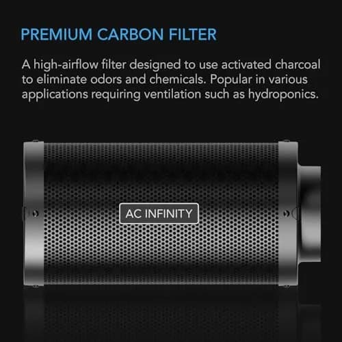 AC Infinity Air Carbon Filter 10" (24" L, 1249 CFM) with Australian RC412 Charcoal | Odor Control for Grow Tents & Hydroponics thumbnail 2