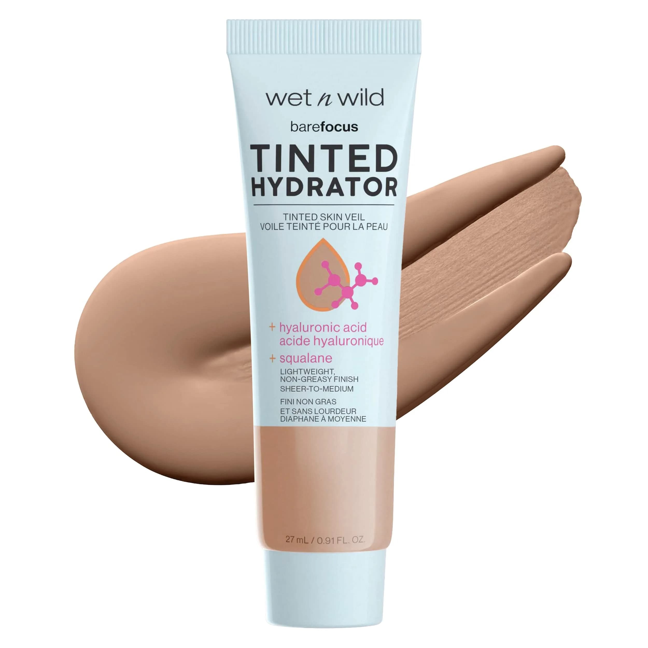 wet n wild Bare Focus Tinted Hydrator Skin Veil Tan Medium Deep 25ml (0.91 Fl Oz) | Buildable Coverage for Radiant Skin