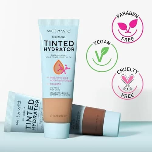 wet n wild Bare Focus Tinted Hydrator Deep 25.8 ml (0.91 fl oz) | Hydrating Tinted Skin Veil with Hyaluronic Acid & Vegan Squalane thumbnail 3