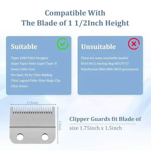 CR8GR8 Professional Hair Clipper Guards 2 inch (50.8mm) | Jumbo Size for Longer Hair Cuts thumbnail 8