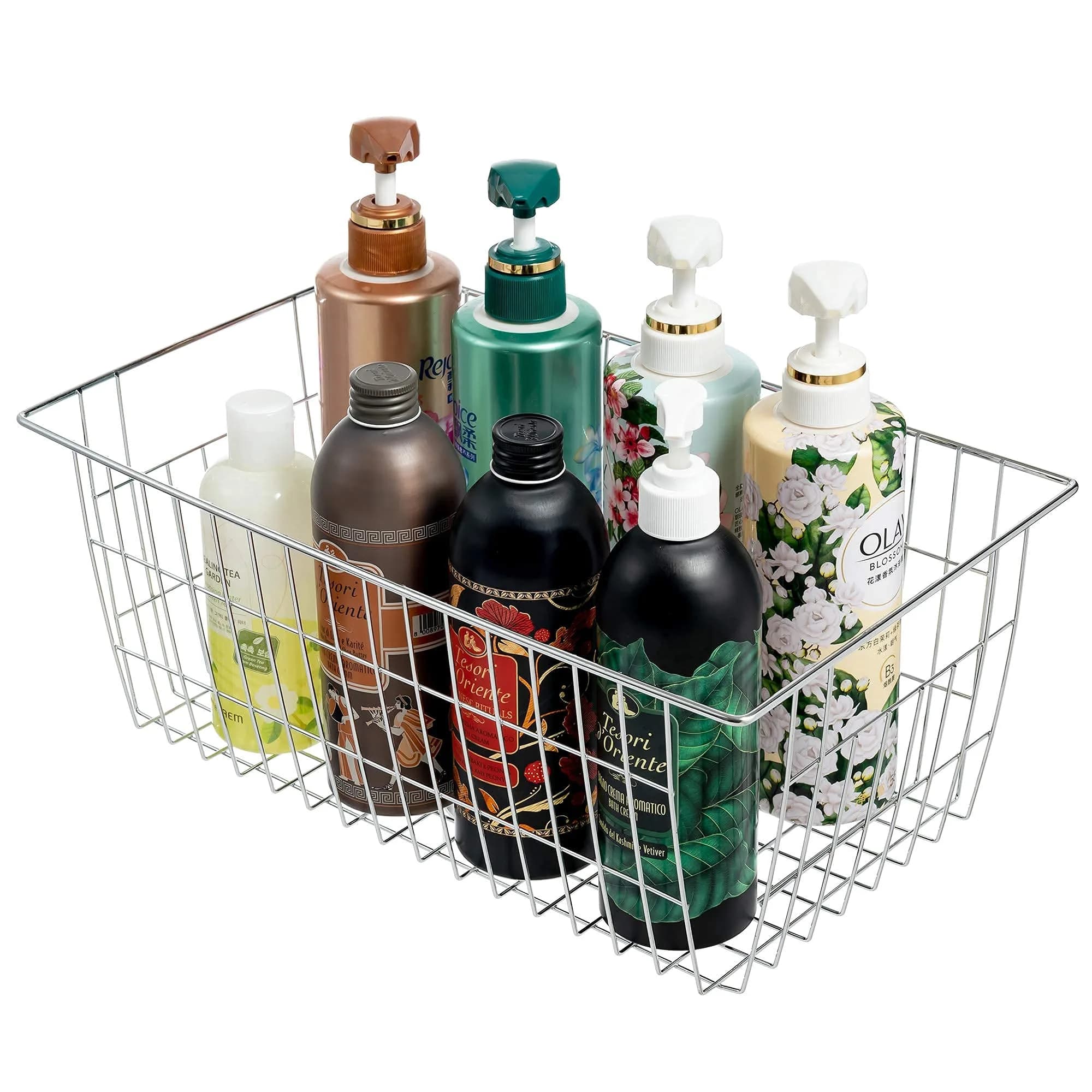 Slideep Farmhouse Wire Baskets 15.7"L x 9.5"W x 6.3"H | Rustic Kitchen & Pantry Organizer thumbnail 4