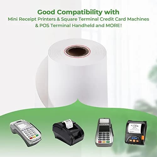 MUNBYN 50 Rolls Thermal Paper 56mm x 16m (2.2" x 50ft) | BPA Free Receipt Paper for POS Printers thumbnail 4