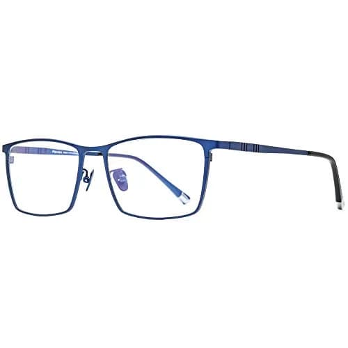 FONEX Titanium Glasses Frame for Men, Square Eyewear, Full Optical, F85641 (F85641 Blue) | Ultralight Titanium thumbnail 5