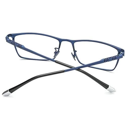FONEX Titanium Glasses Frame for Men, Square Eyewear, Full Optical, F85641 (F85641 Blue) | Ultralight Titanium thumbnail 6