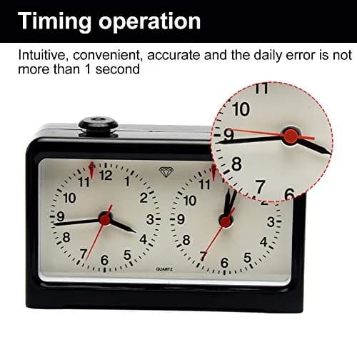 Just E Joy Classic Analog Style Chess Clock with Quartz Movement & Larger Base | Accurate Timing for Competitions thumbnail 5