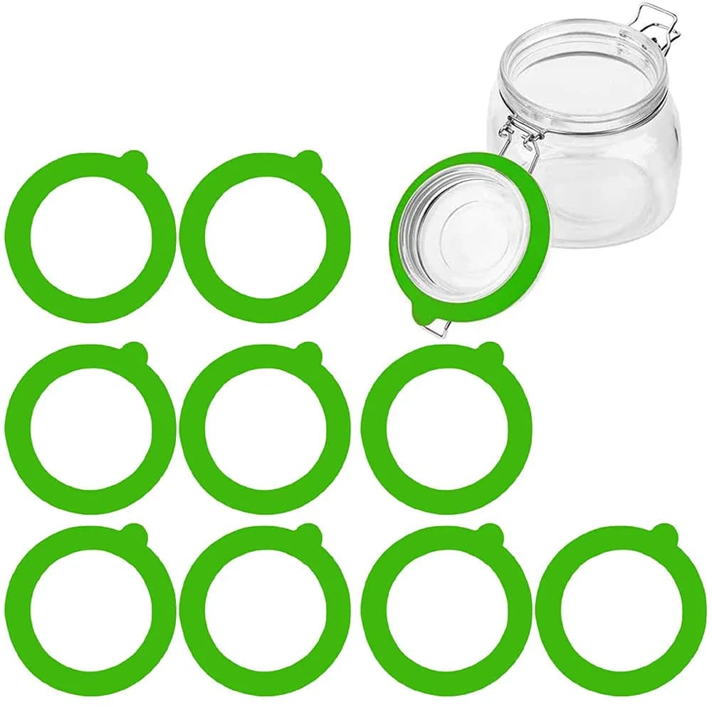 Gemhill Silicone Replacement Gasket 97mm | Leak-Proof Mason Jar Seal (97 mm, 10pcs) - main product image