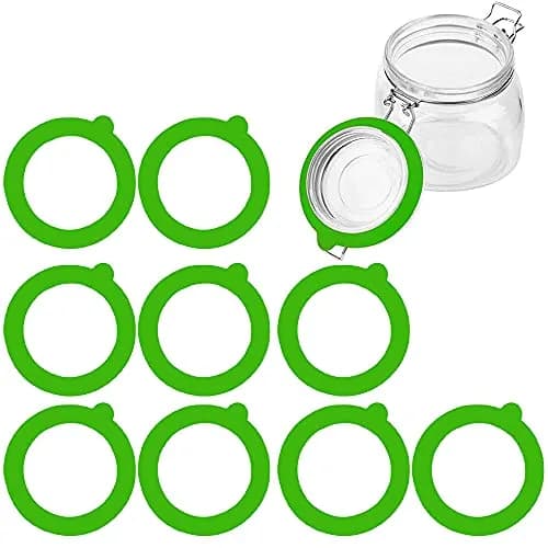 Gemhill Silicone Replacement Gasket 97mm | Leak-Proof Mason Jar Seal (97 mm, 10pcs) thumbnail 1