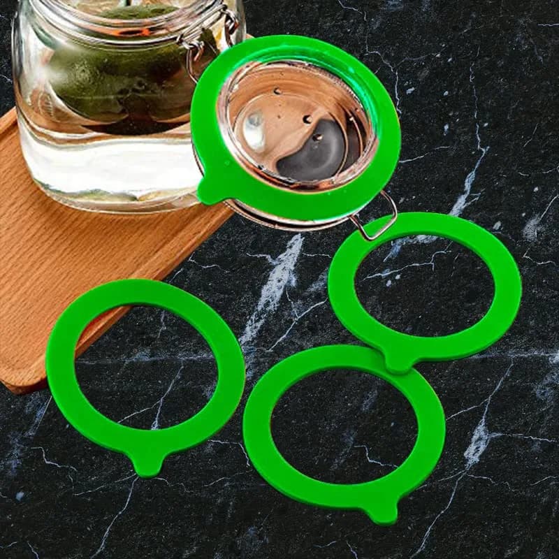 Gemhill Silicone Replacement Gasket 97mm | Leak-Proof Mason Jar Seal (97 mm, 10pcs) thumbnail 8