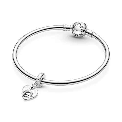 PANDORA Friends Forever Heart Dangle Charm | Sterling Silver Friendship Jewelry thumbnail 5