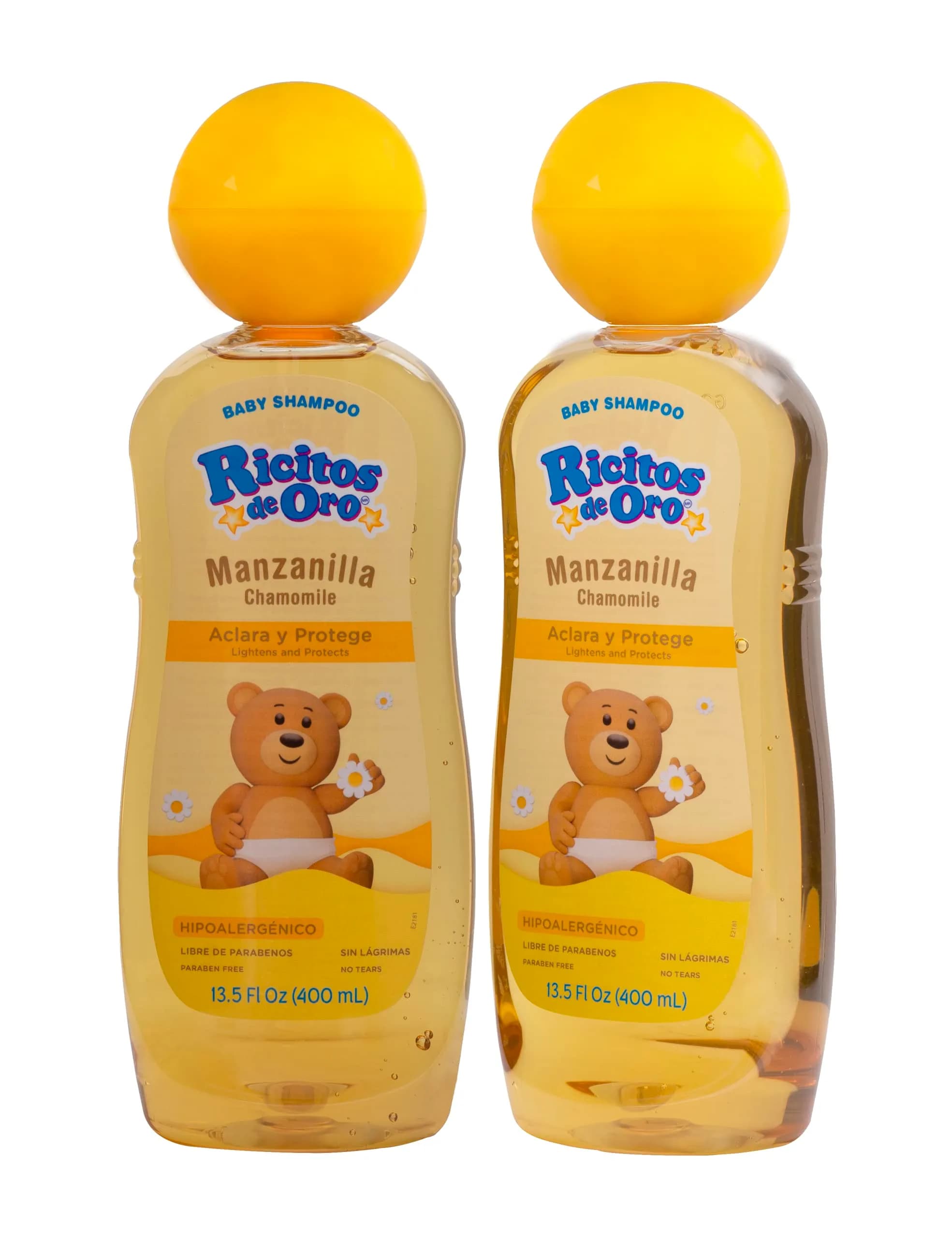 Ricitos de Oro Baby Shampoo | Chamomile | 13.5 fl oz | 2-Pack | Gentle, Lightening & Hypoallergenic - main product image