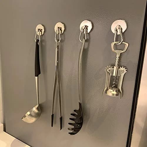 WELLZEER Magnetic Hooks 170lbs (77kg) Heavy Duty Neodymium Magnet with Carabiner - 2 Pack thumbnail 8