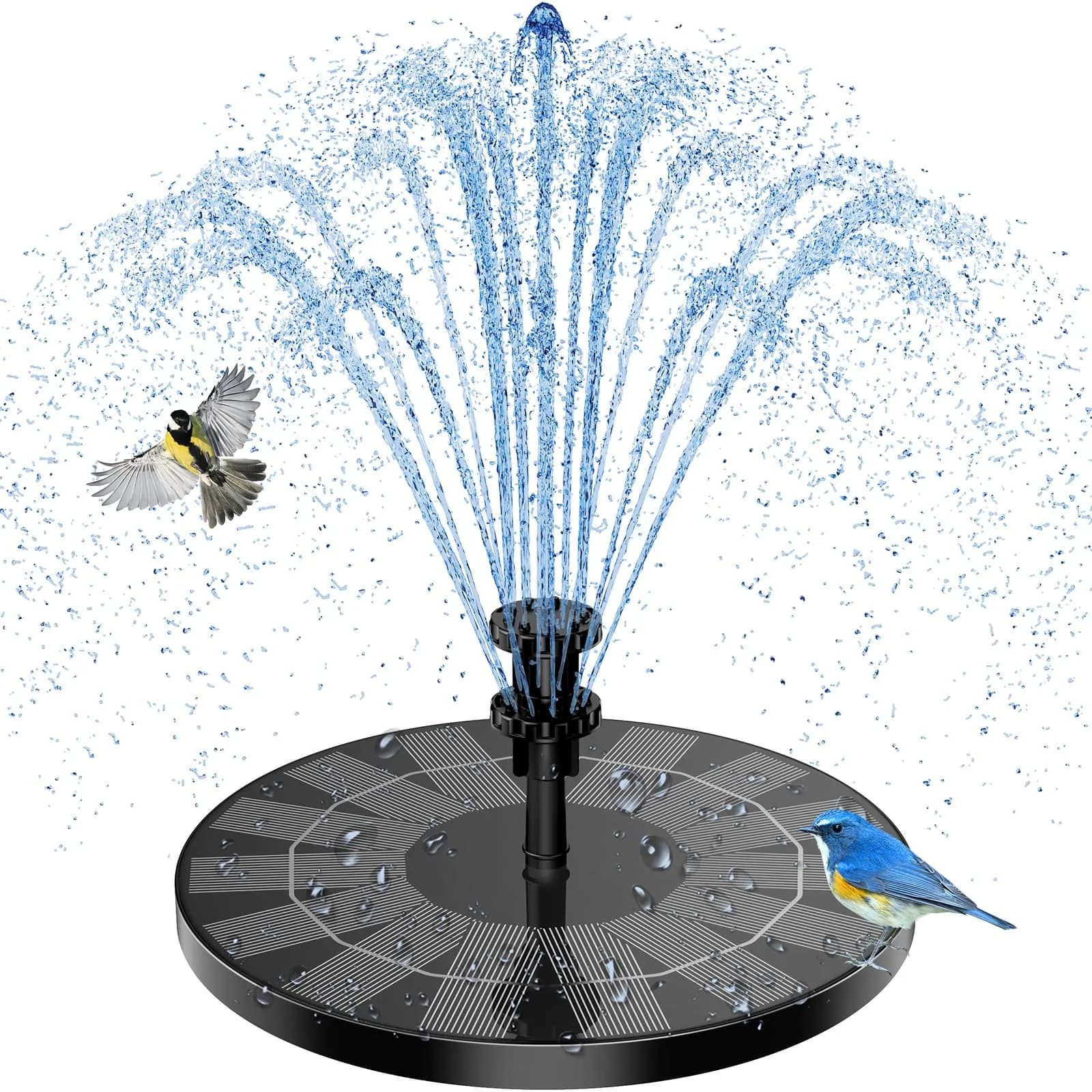 AISITIN 3.5W Solar Fountain with 6 Nozzles & 4 Fixer | Floating Outdoor Water Pump for Bird Baths, Gardens, Ponds - main product image