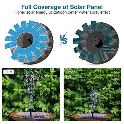 AISITIN 3.5W Solar Fountain with 6 Nozzles & 4 Fixer | Floating Outdoor Water Pump for Bird Baths, Gardens, Ponds thumbnail 5