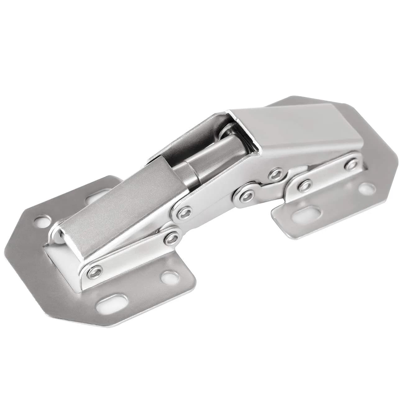 DOBOGA 8-Pack Hidden Hinges for Frameless Cabinets | 90° Flush Mount Concealed Hinges