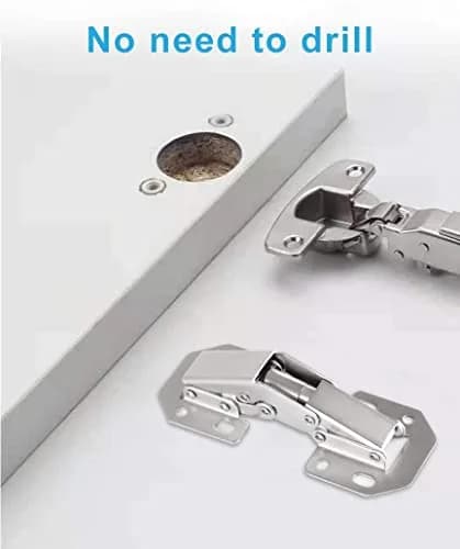 DOBOGA 8-Pack Hidden Hinges for Frameless Cabinets | 90° Flush Mount Concealed Hinges thumbnail 4