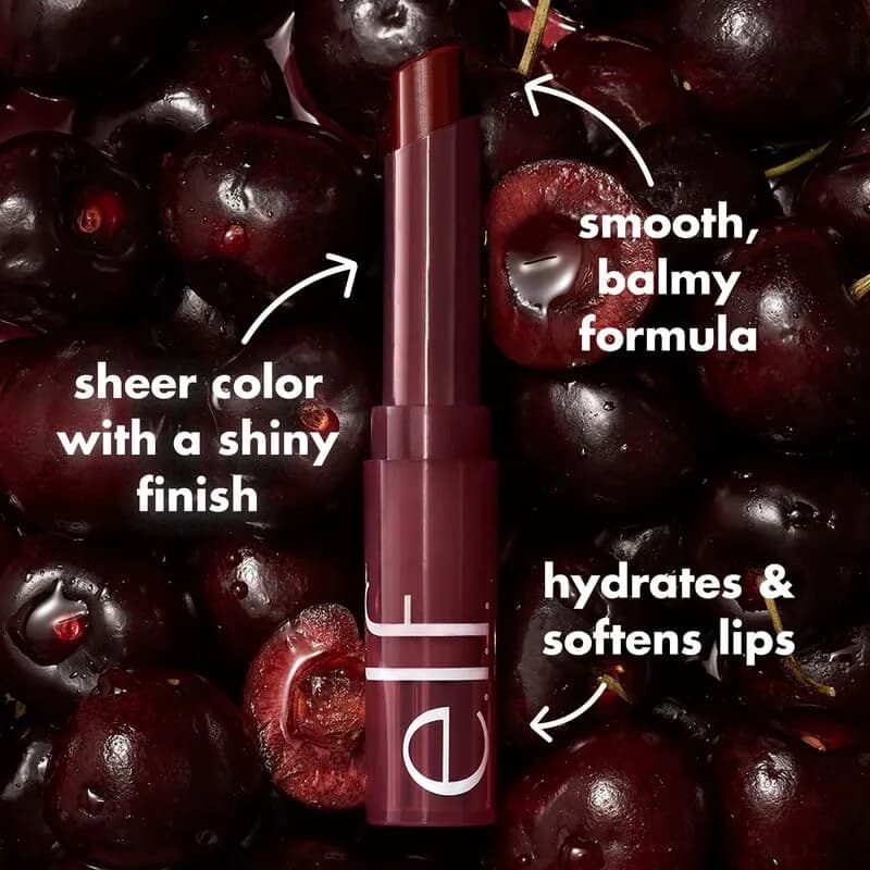 e.l.f. Sheer Slick Lipstick Black Cherry | Hydrating Lip Color with Vitamin E (2g / 0.06 Oz) thumbnail 8